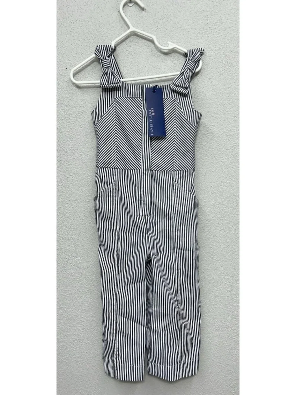 NEW Habitual Girls Jumpsuit 3T LOT Of 3 Sleeveless Striped Nautical Preppy READ